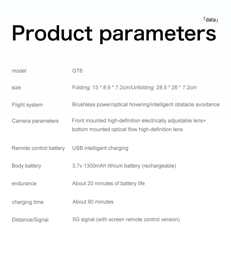 GT8 PRO 4K Drone - 4.3" Screen | GPS Obstacle Avoidance | 8K Dual Camera